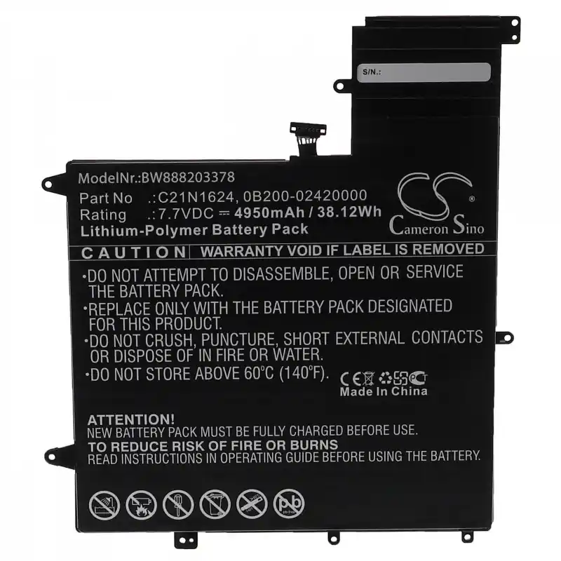 Batteria per Asus ZenBook Flip S UX370UA, C21N1624, 4950 mAh