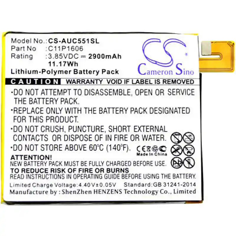 Batteria per Asus Zenfone 3 Laser / ZC551KL, 2900 mAh