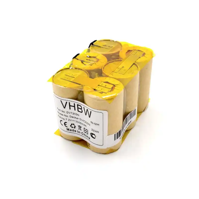 Batteria per Black & Decker DV7205, 3000 mAh