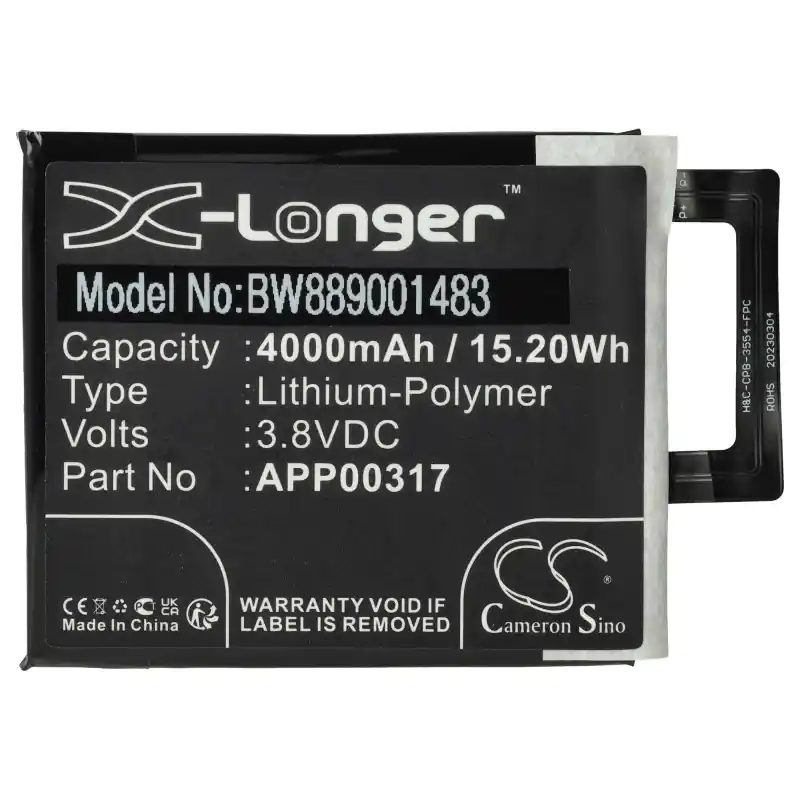 Batteria per Caterpillar CAT S62 Pro, 4000 mAh