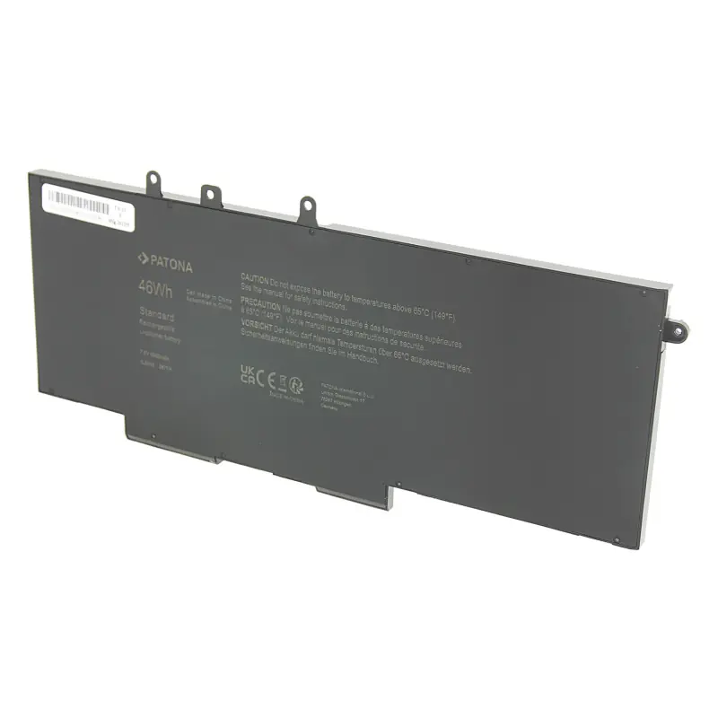 Batteria per Dell Latitude 5280 / 5290 / 5480 / 5490, 7.6 V, 6000 mAh