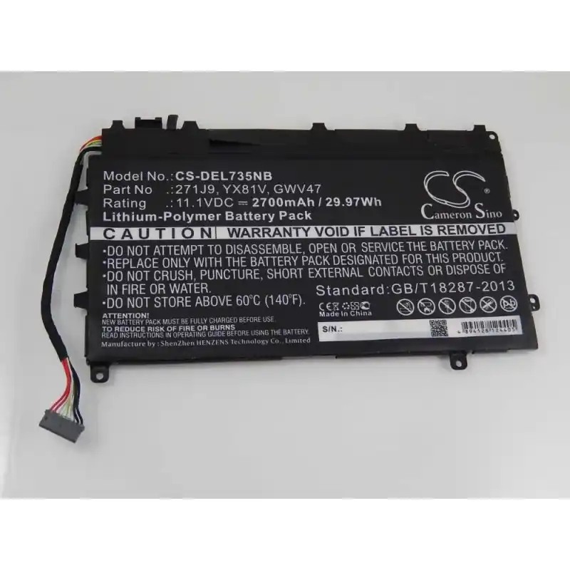 Batteria per Dell Latitude 7350, 2700 mAh