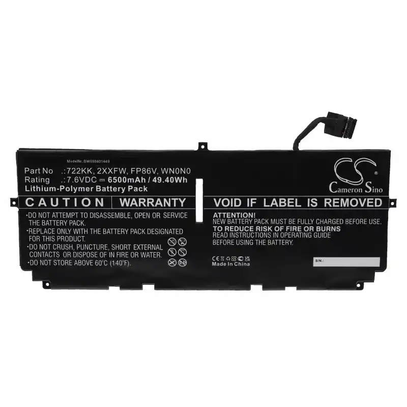 Batteria per Dell XPS 13 9310 / 13 9380, 6500 mAh