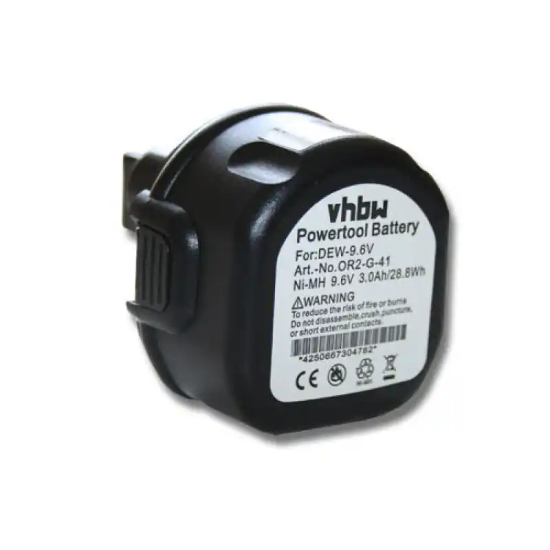 Batteria per DeWalt DW902 / DW955K / Black & Decker CD9600K / PS3200, 9.6 V, 3.0 Ah