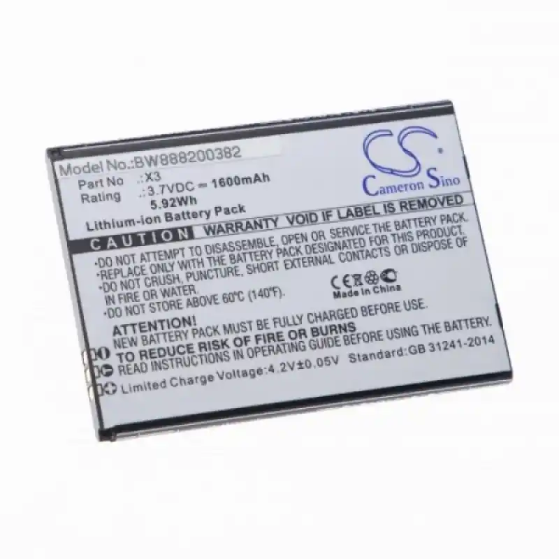 Batteria per Doogee X3, 1600 mAh