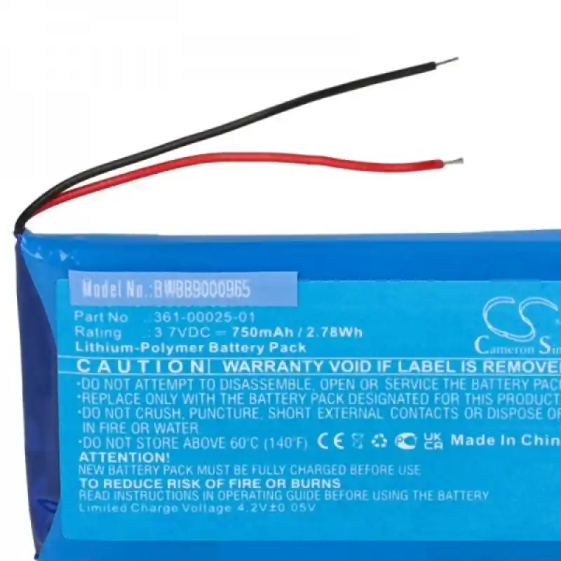 Batteria per Garmin DashCam 25, 750 mAh
