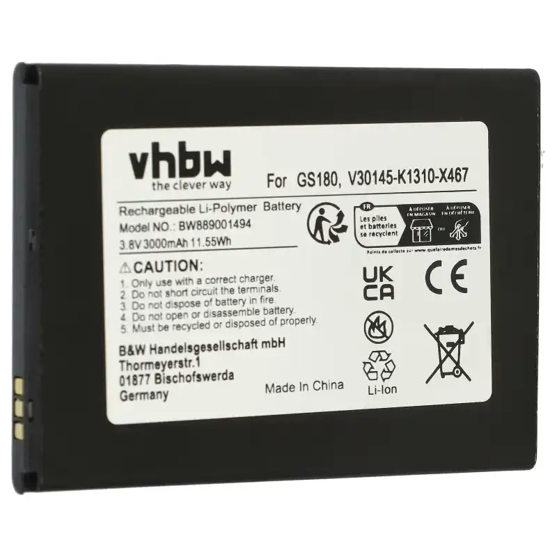 Batteria per Gigaset GS180, 3000 mAh