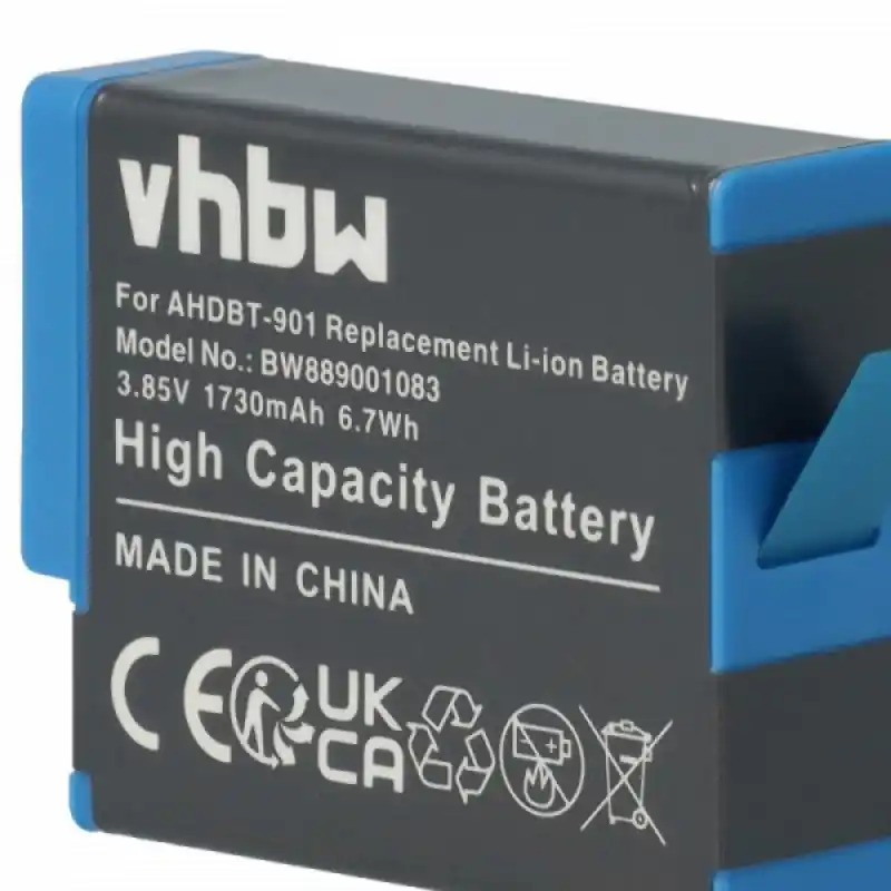 Batteria per GoPro Hero 9 / Hero 11, 1750 mAh