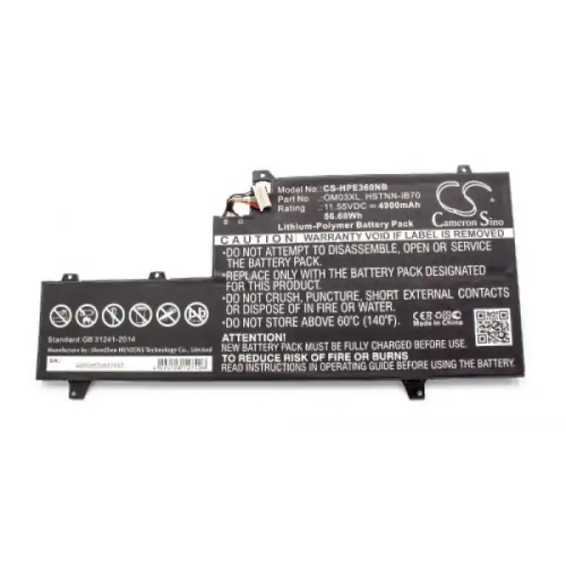 Batteria per HP Elitebook X360 1030 G2, OM03XL, 4900 mAh