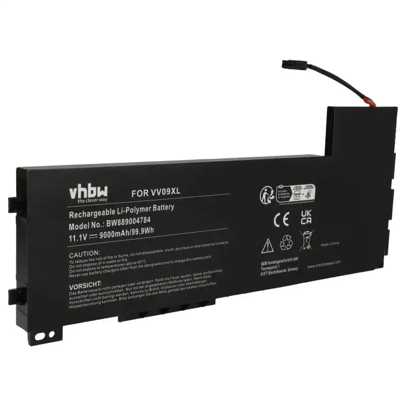 Batteria per HP ZBook 15 G3 / 15 G4, VV09XL, 9000 mAh