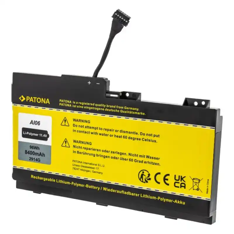 Batteria per HP ZBook 17 G3, AI06XL, 8400 mAh