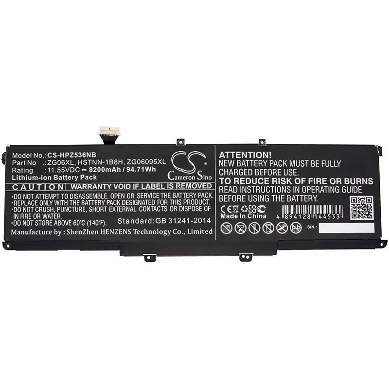 Batteria per HP ZBook Studio G5, ZG06XL, 8200 mAh