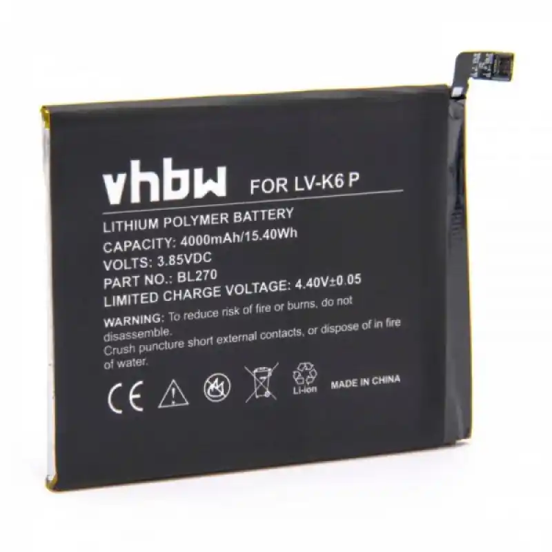 Batteria per Lenovo K6 Note / K8 Note / K6 Plus, 4000 mAh