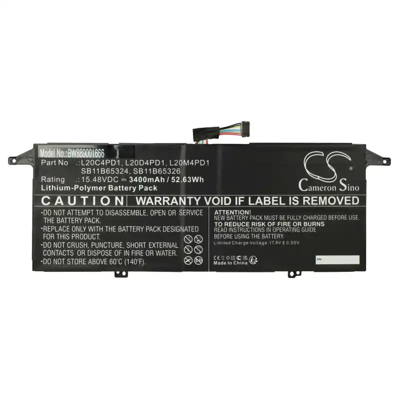 Batteria per Lenovo ThinkBook 13X ITG / ThinkBook Plus G2 ITG, 3400 mAh