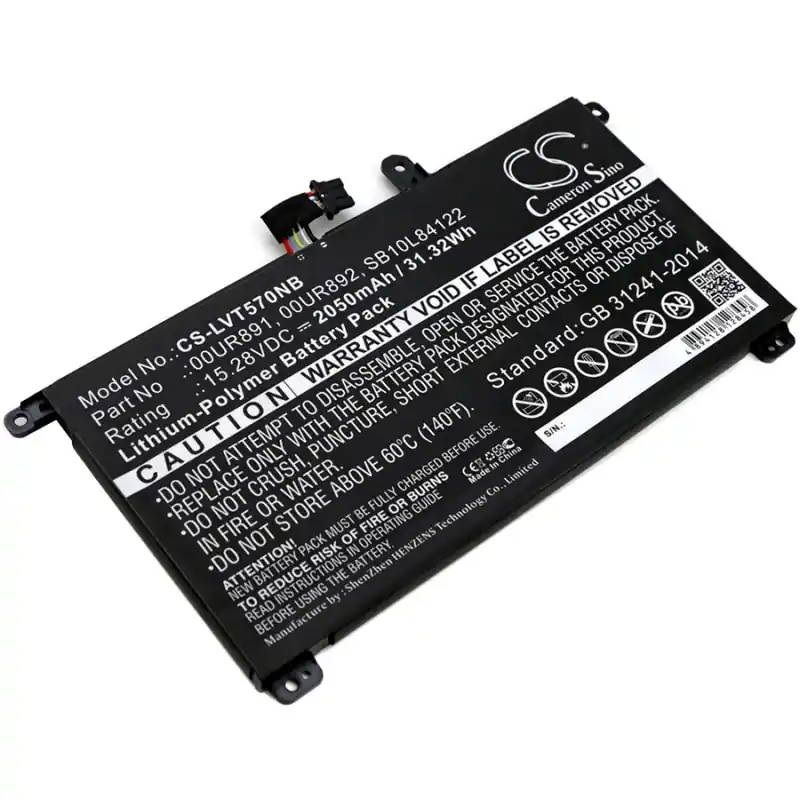 Batteria per Lenovo Thinkpad T570 / T580 / P51S / P52S, interna, 2050 mAh