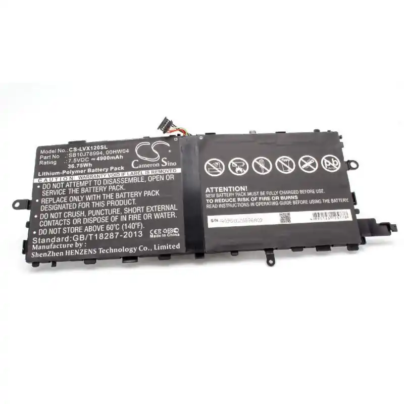 Batteria per Lenovo ThinkPad X1 Tablet, 4900 mAh
