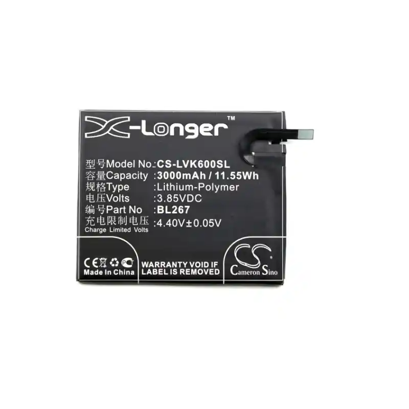 Batteria per Lenovo Vibe K6, 3000 mAh