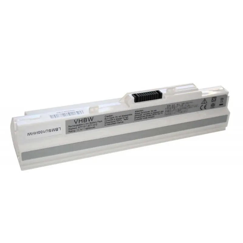 Batteria per Medion Akoya E1210 / MSI Wind U100 / LG X110, bianco, 6600 mAh