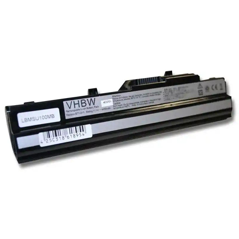 Batteria per Medion Akoya E1210 / MSI Wind U100 / LG X110, nero, 4400 mAh