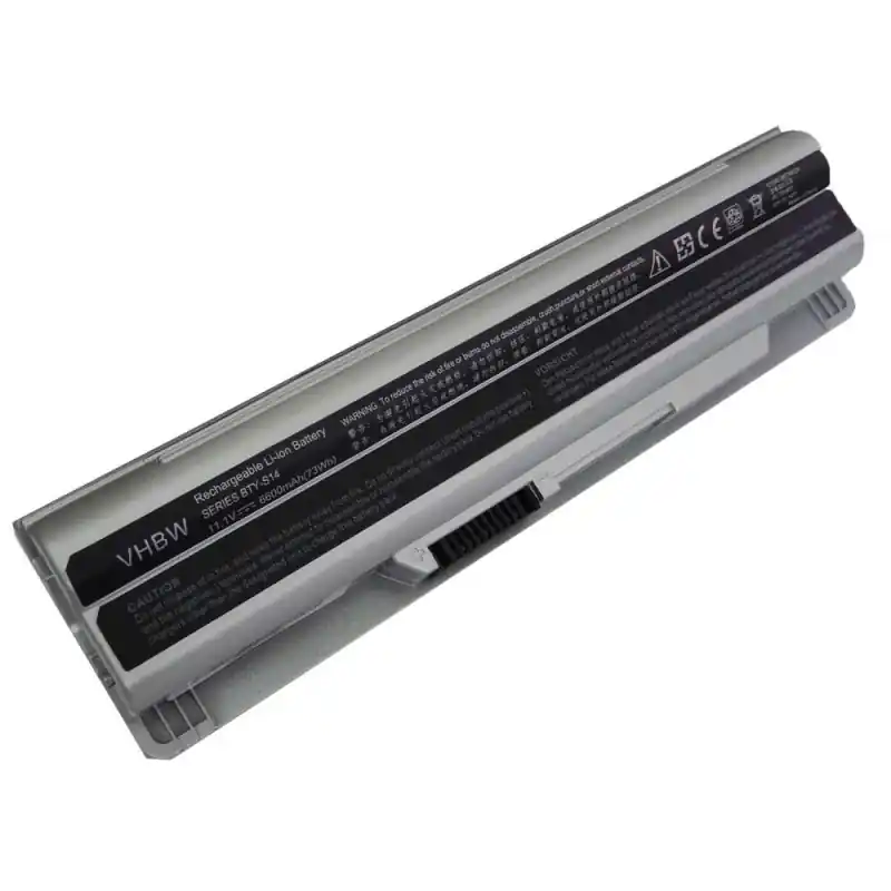 Batteria per Medion Akoya Mini E1311 / E1315 / MSI CR650, argento, 6600 mAh