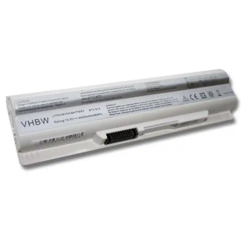 Batteria per Medion Akoya Mini E1311 / E1315 / MSI CR650, bianca, 4400 mAh
