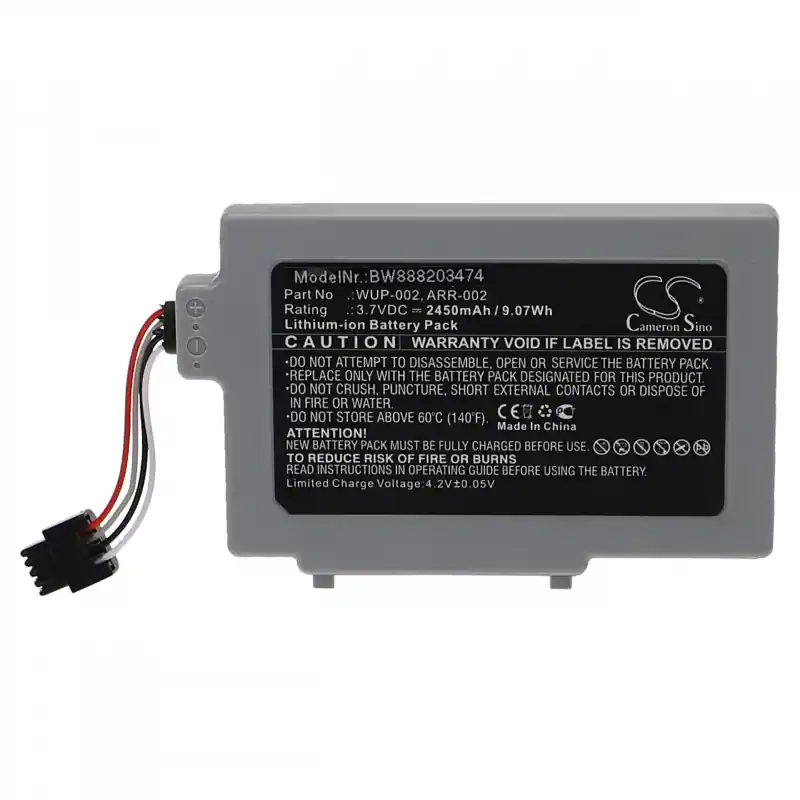 Batteria per Nintendo Wii U Gamepad 8GB, WUP-002, 2450 mAh