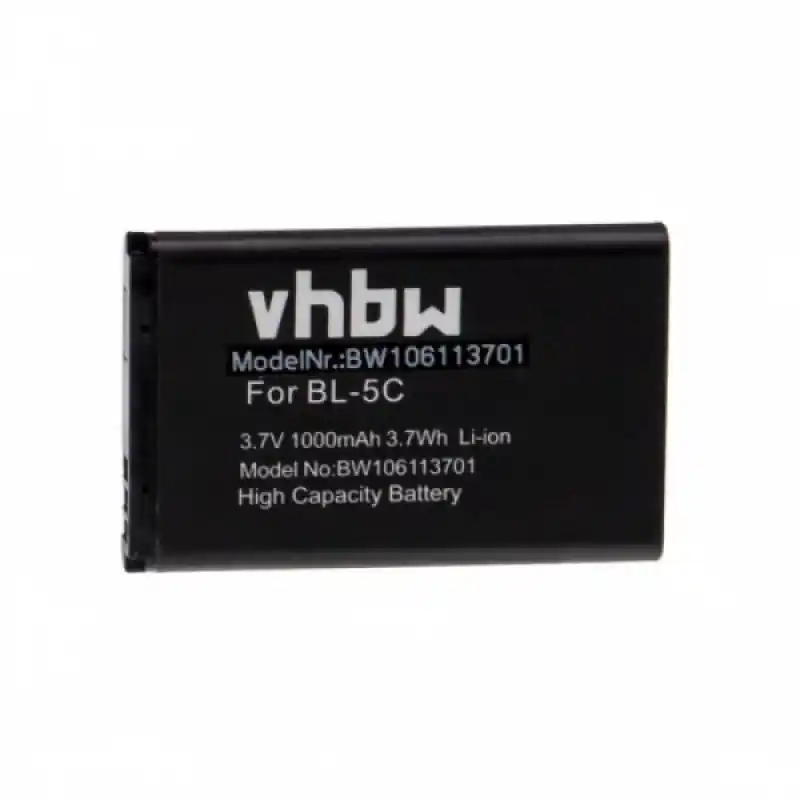 Batteria per Nokia 1100 / 2600 / 6600 / N70 / N71, BL-5C, 1000 mAh