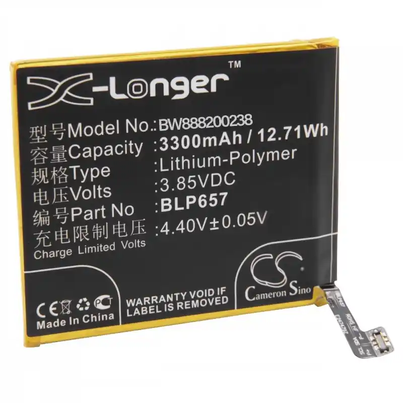 Batteria per OnePlus 6, BLP657, 3300 mAh