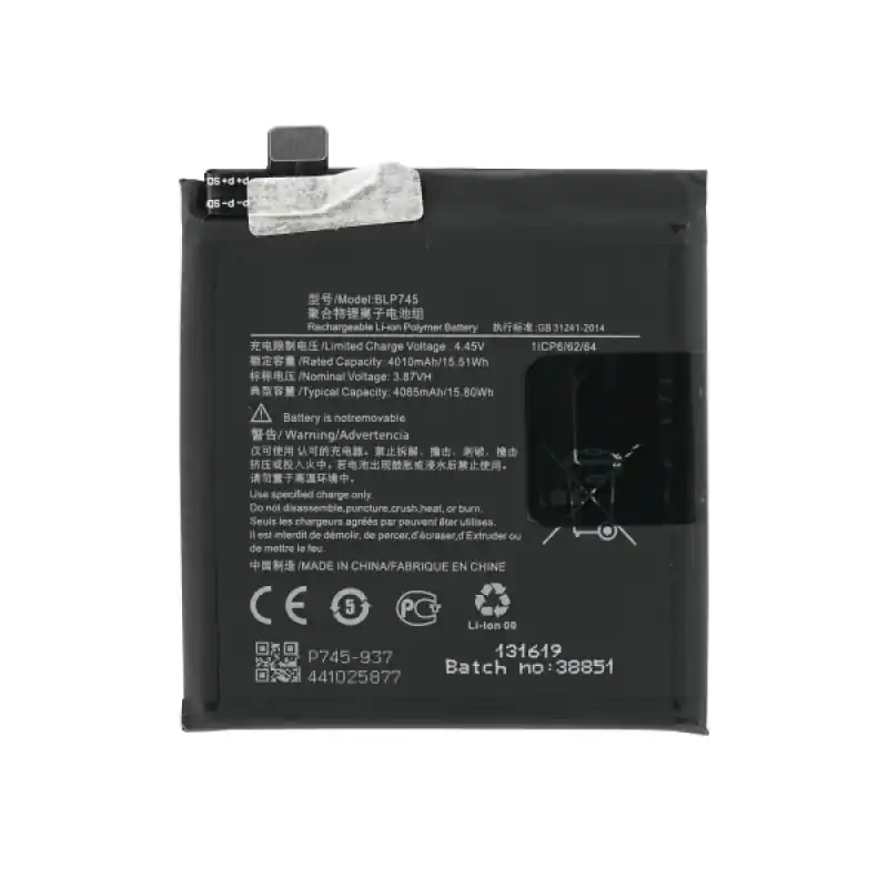 Batteria per OnePlus 7T Pro, BLP745, 3900 mAh