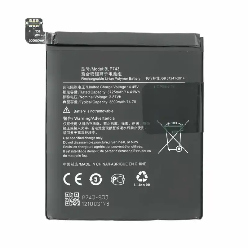 Batteria per OnePlus 7T, BLP743, 3800 mAh
