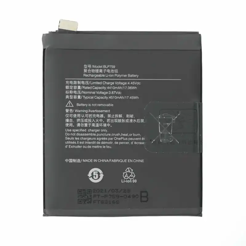 Batteria per OnePlus 8 Pro, BLP759, 4510 mAh