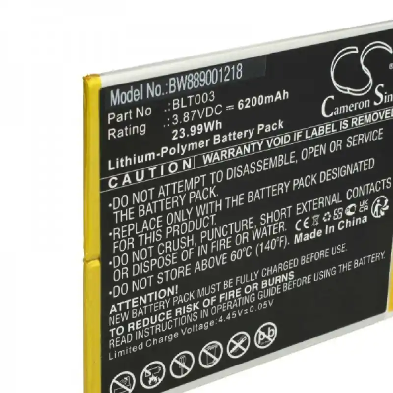 Batteria per Oppo Realme Pad Mini, BLT003, 6200 mAh