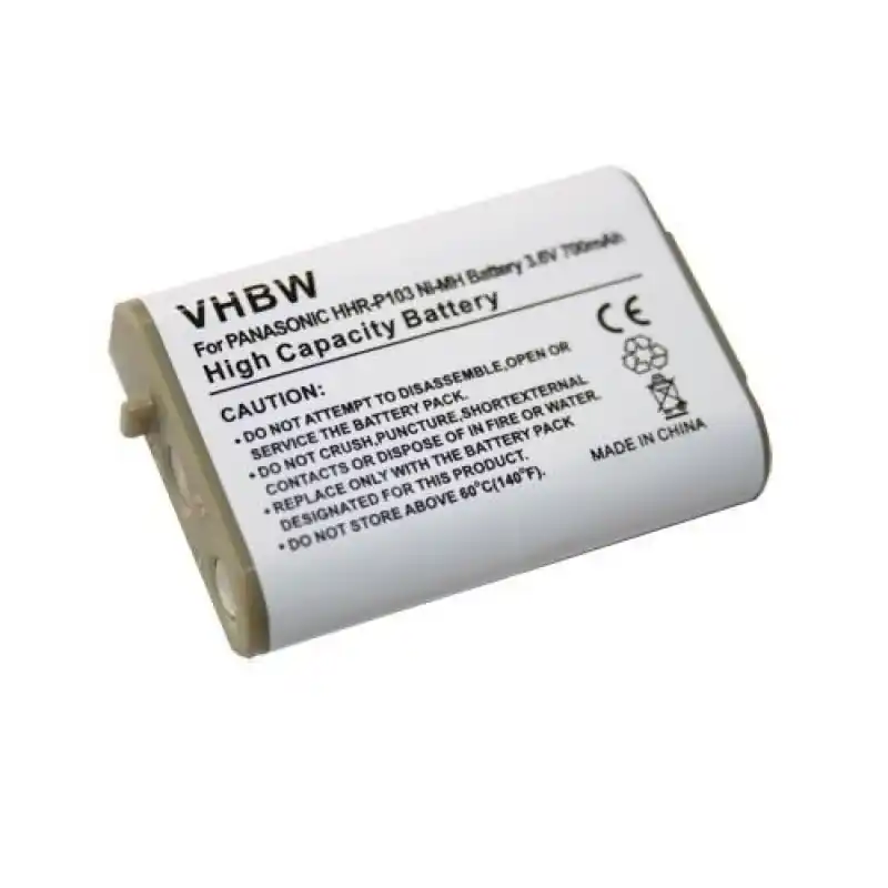 Batteria per Panasonic KX-TGA271A / KX-TGA271W / KX-TGA271B, 700 mAh