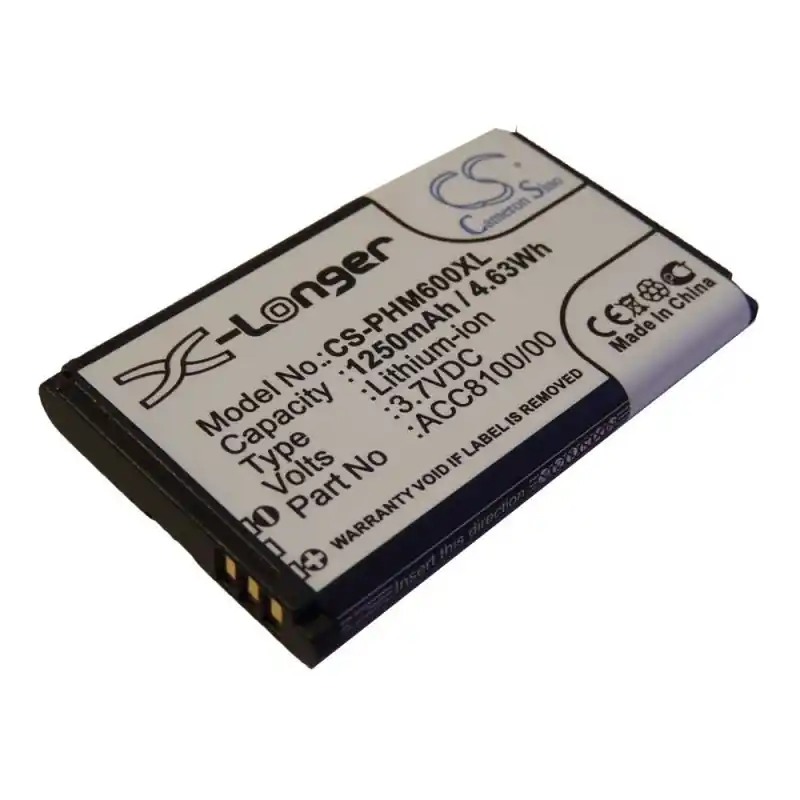 Batteria per Philips Pocket Memo DPM6000 / DPM7000 / DPM8000, 1250 mAh